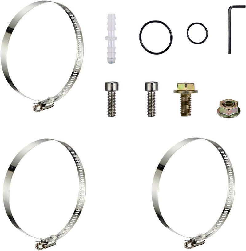 SPELAB Store مجموعة سحب هواء بارد متوافقة مع فورد 2003-2007 6.0L باورستروك ديزل F250 F350 F450 F550 (أسود) - Image 4